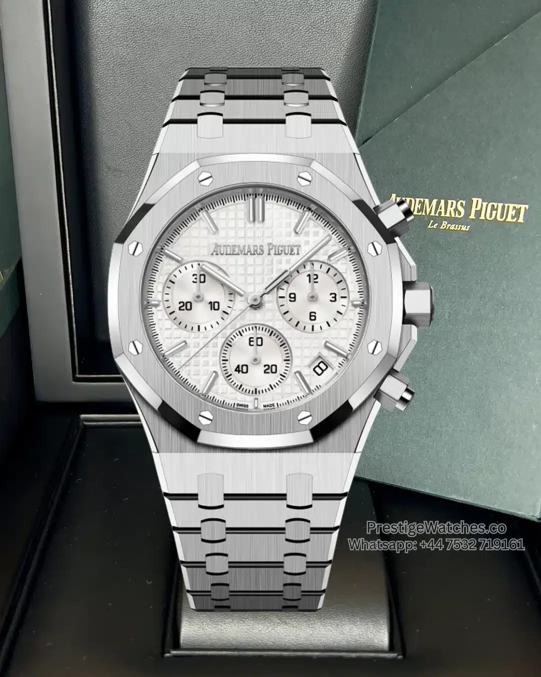 AP Royal Oak Super Clone 26240 Silver/White Dial Chronograph APS 4401 Movement