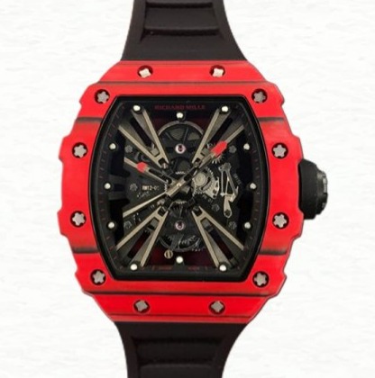 Richard Mille RM12-01 Super Clone Men Mechanical Watch Transparent Dial Rubber Band