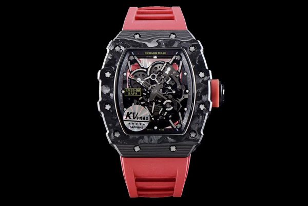 Richard Mille Super Clone RM 35-02 Red Strap Sapphire Mirror Super Clone
