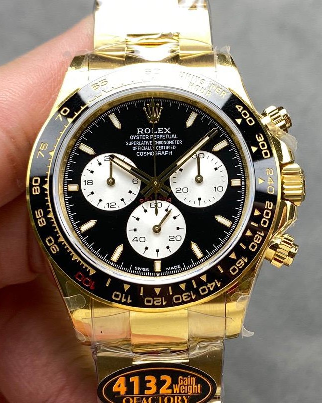 Rolex Daytona Super Clone 126528LN Black Dial 40mm Weighted